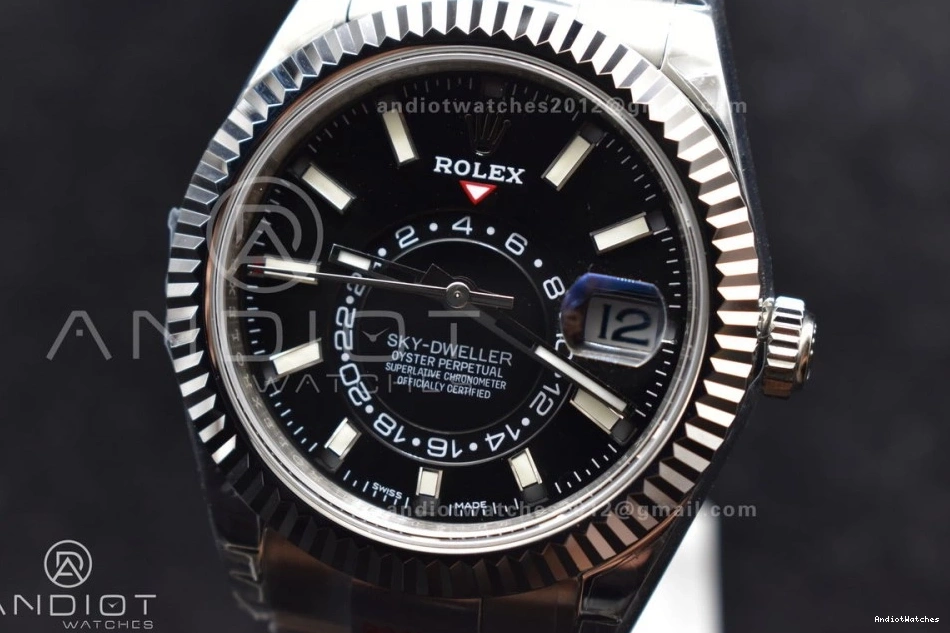 Skydweller SS 1105 Edition on A23J Oyster SS Best Dial Premium Noob Black Bracelet 0505